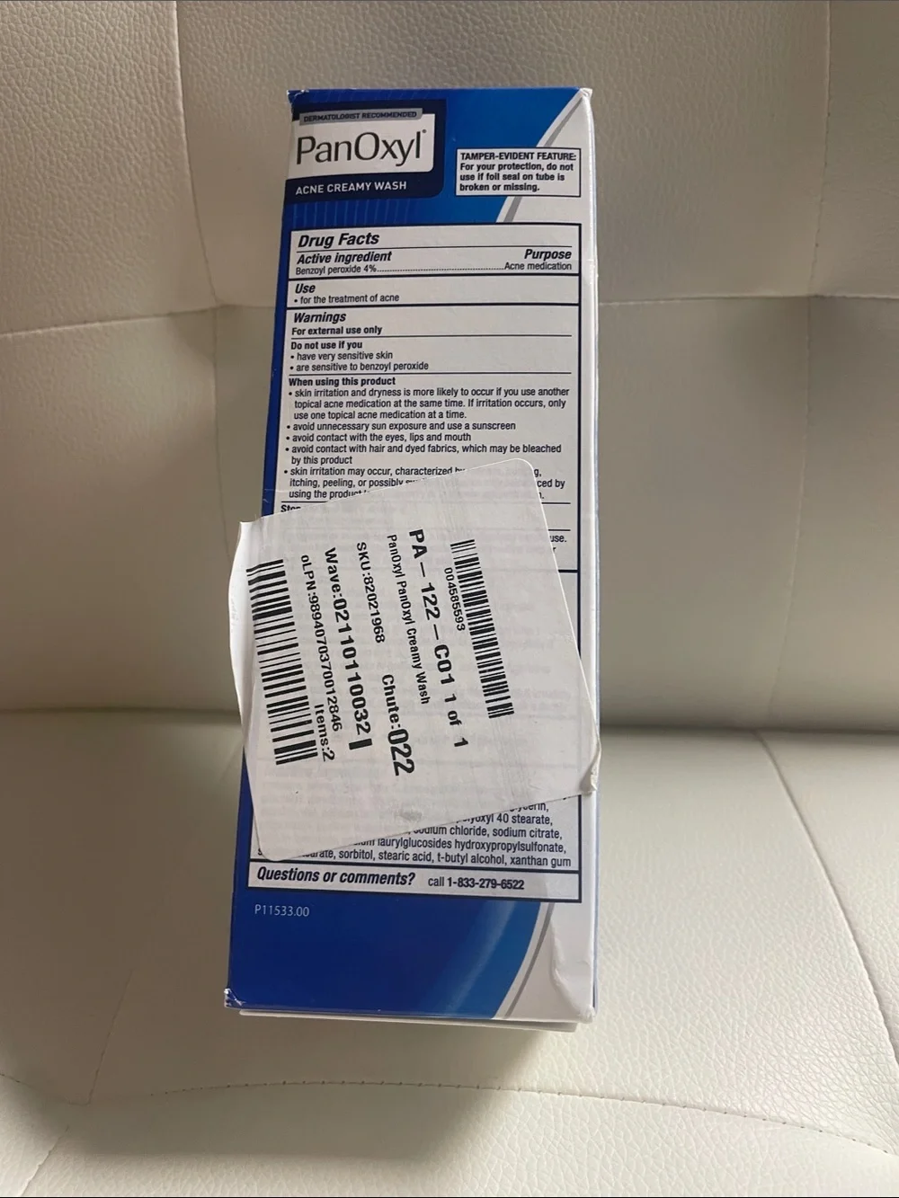Acne Creamy Wash Benzoyl Peroxide 4% - Blue
